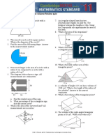 Chapter 6 Perimeter Area and Volume Review Quiz: © G K Powers 2018 Published by Cambridge University Press
