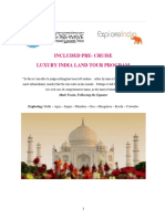 Included Pre-Cruise Luxury India Land Tour Program