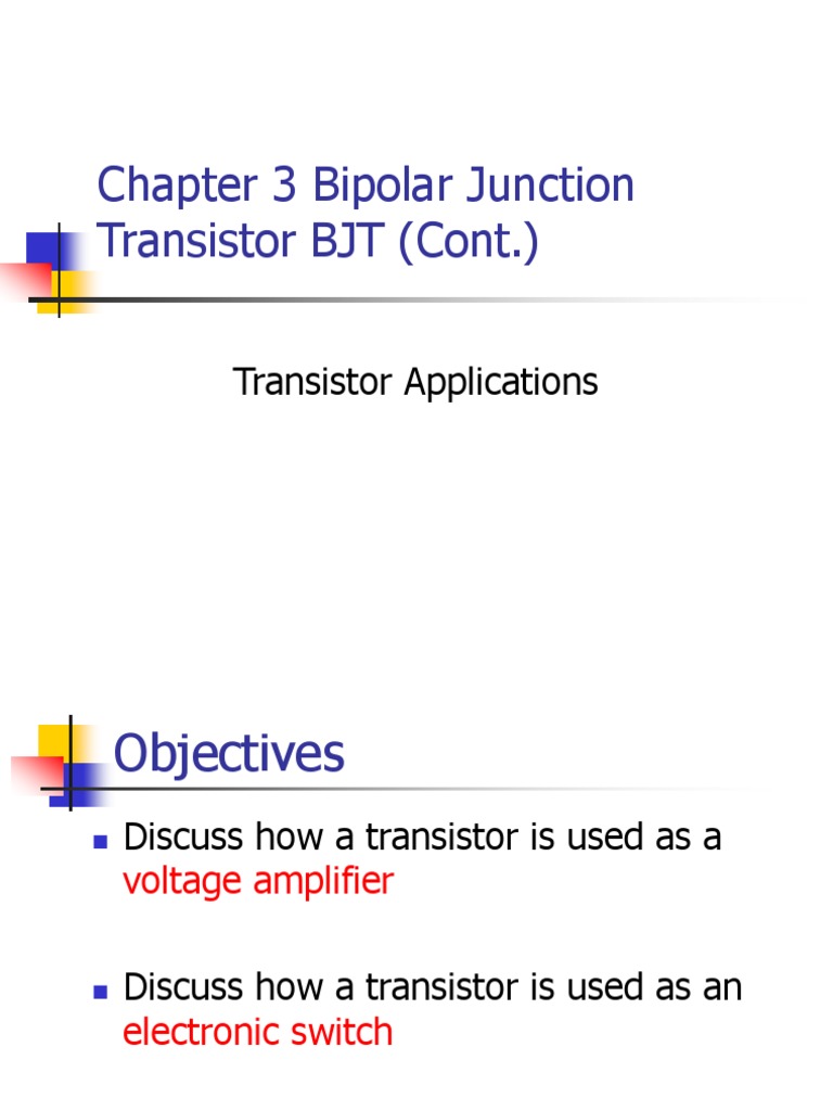 Chapter 3 Bipolar Junction Transistor BJT (Cont.) | PDF | Bipolar ...