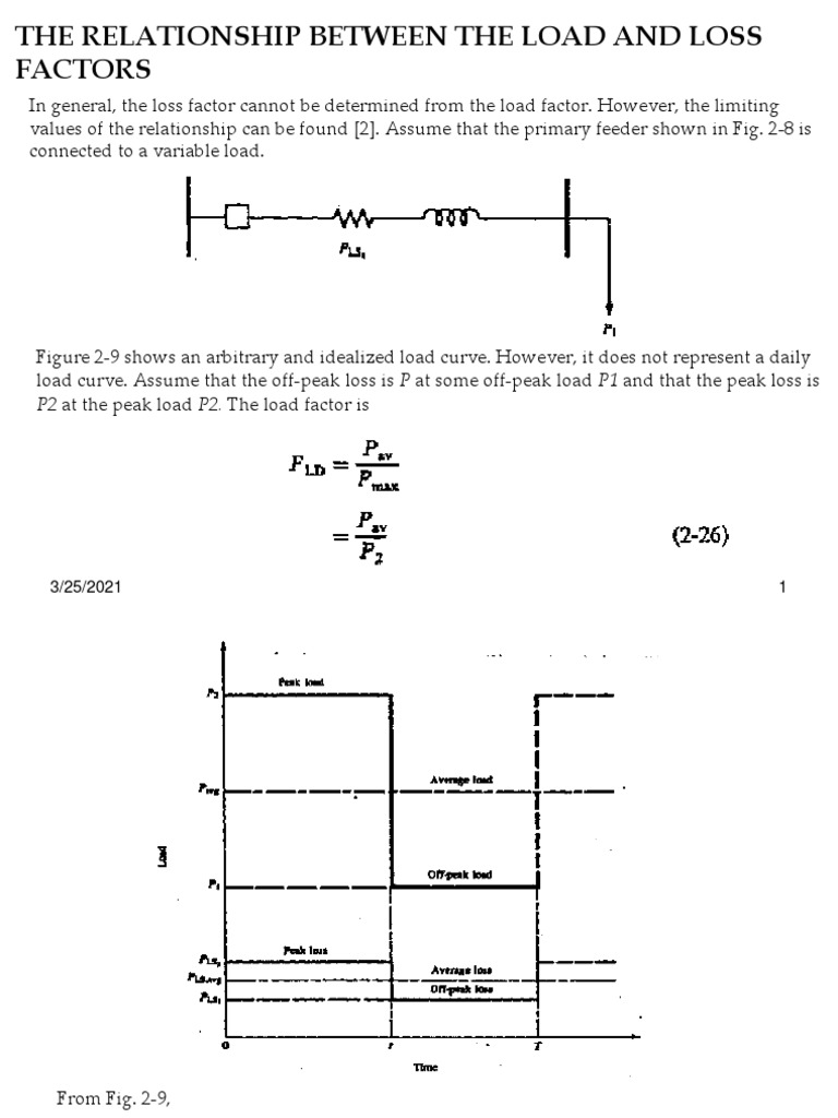 Load and Loss Factor Relationships | PDF | Demand | Electrical Substation