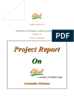 project report on working capital