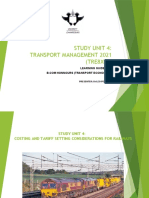 Study Unit 4: Costing and Tariff Setting for Railways (40/40