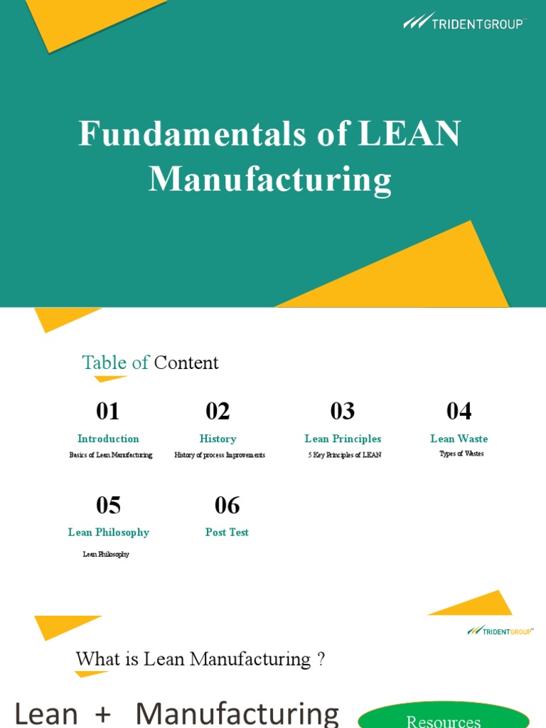 Fundamentals of LEAN | PDF | Lean Manufacturing | Supply Chain Management