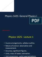 Physics 1425: General Physics I: Michael Fowler