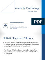 Personality-VII Humanistic Theories