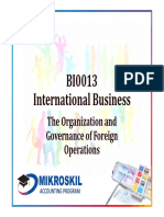 Chapter 12 The Organization and Governance of Foreign Operations