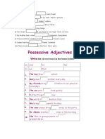 Possessive Adjectives