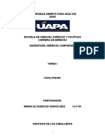 Tarea I -Derecho Comparado