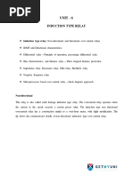 Electrical Engineering - Engineering - Switchgear and Protection - Induction Type Relay - Notes