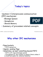 Today's Topics: - System V Interprocess Communication (IPC) Mechanism