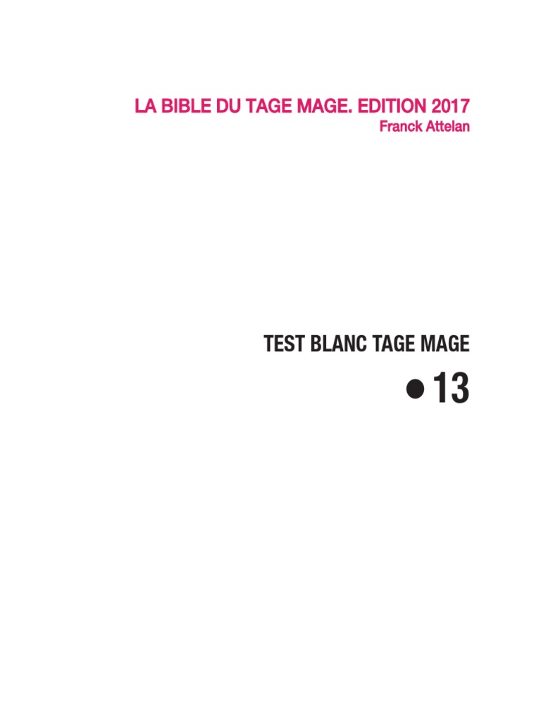 La Bible Du Tage Mage Pdf Gratuit Test Blanc Tage Mage (PDFDrive) | PDF | Biocarburant | Biogazole
