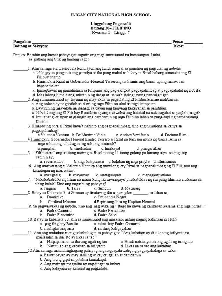 1QUARTER 1 WK 7 wk8 | PDF