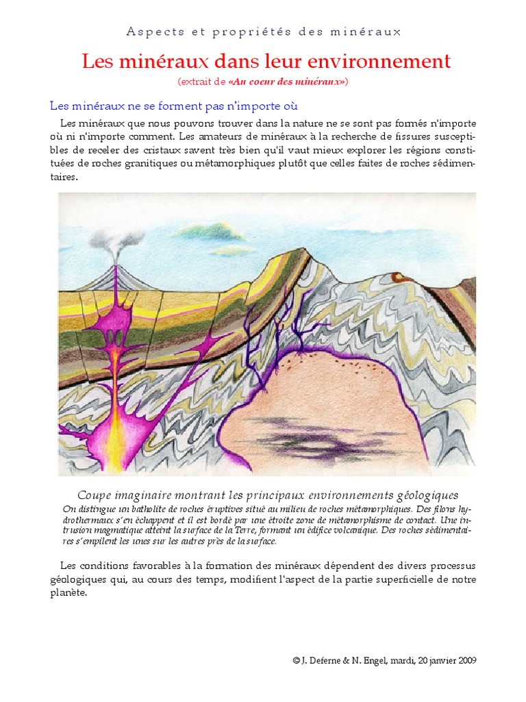 Minéraux Et Leur - Environnement | PDF | Roche magmatique | Gypse