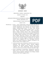 Bupati Pati Peraturan Daerah Kabupaten Pati Nomor 12 Tahun 2013 Tentang Anggaran Pendapatan Dan Belanja Daerah Kabupaten Pati Tahun Anggaran 2014