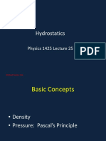 Physics Lec 25 Hydrostatics
