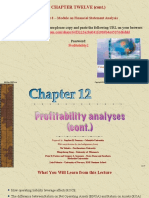Lecture 8 – Profitability analysis (cont.)