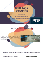 Características del agua en el hormigón