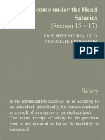 Income Under The Head Salaries: (Section 15 - 17)