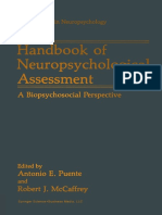 (Critical Issues in Neuropsychology) Gerald Goldstein (Auth.), Antonio E. Puente, Robert J. McCaffrey (Eds.) - Handbook of Neuropsychological Assessment_ a Biopsychosocial Perspective-Springer US (199