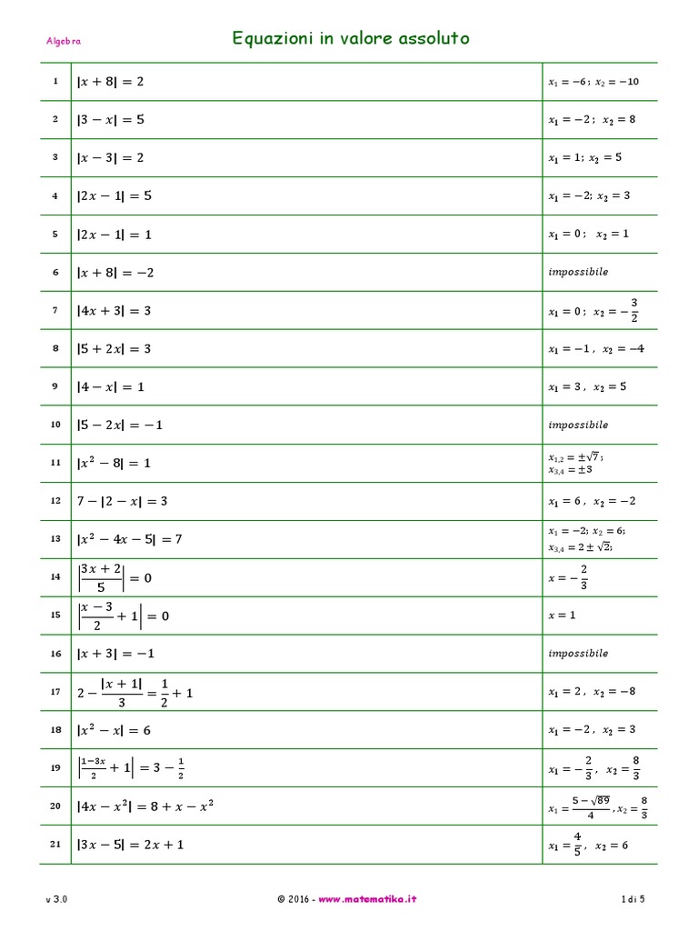 Absolute Value Equations | PDF