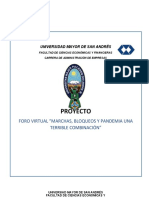 Proyecto Foro Marchas y Bloqueos (Para La Obtencion de Jornadas Academicas)