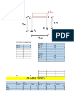 Primer Cross: Factor de Distribucion Nudo B F (A-B) 0 F (B-A) 0.5 F (D-C) 1 F (B-C) 0.5 1