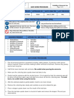 Safe Work Procedure: Location Written By: Approved By: Date Created Last Revision