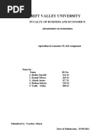 Agricultural Economics II, 2nd Assignment - Solution