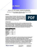 Selection of A Selection of A TOC Analyzer: Analytical Considerations TOC Analyzer: Analytical Considerations