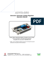 ADVR-250: Generator Automatic Voltage Regulator Operation Manual