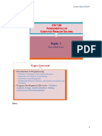 Week 1: Lecture Notes CSC128