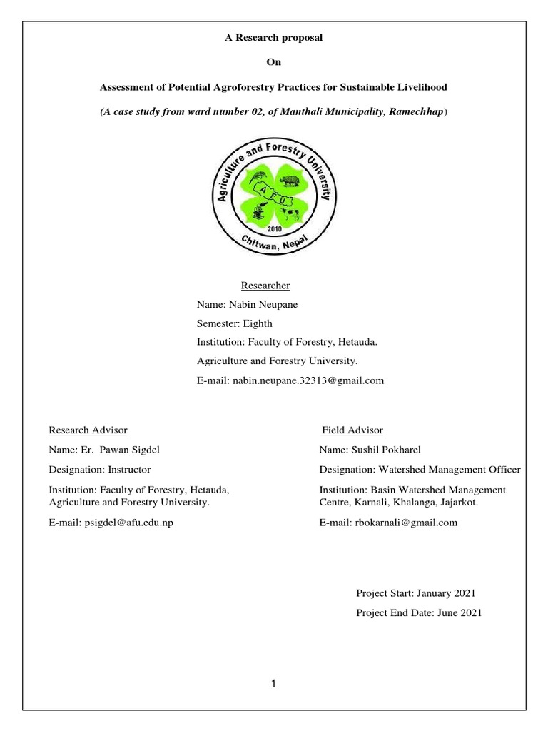 A Case Study From Ward Number 02, of Manthali Municipality, Ramechhap ...