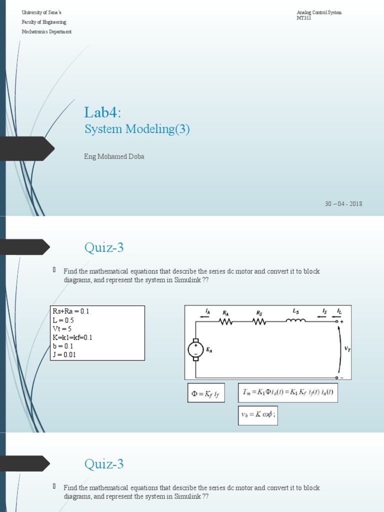 DC Motor System Modeling in MATLAB | PDF | Laplace Transform | Matlab