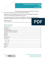 Training Design Document Template