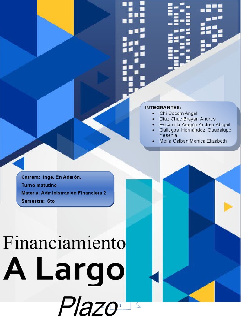 Financiamiento A Largo Plazo | PDF | Arrendamiento | Empresas