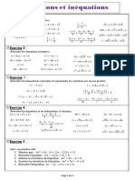 Serie Equations Et Inequations