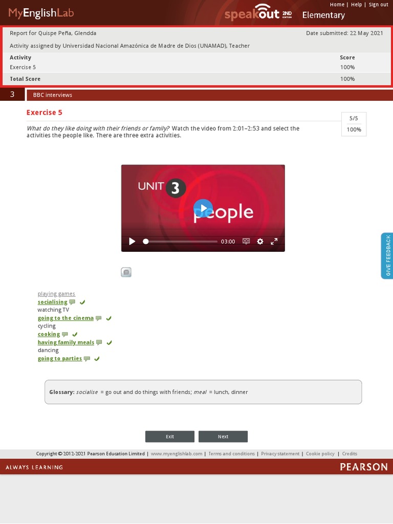 Exercise 5 - Mode - Report - Unit 3 - People - BBC Interviews - IB3-B2 ...