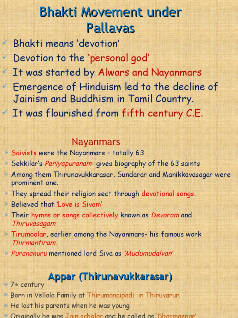 Bhakti Movement in Tamil Nadu History | PDF | Bhakti | Indian Poetics