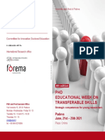 PHD Educational Week On Transferable Skills: Università Degli Studi Di Padova