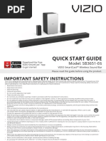 Quick Start Guide: Model: SB3651-E6