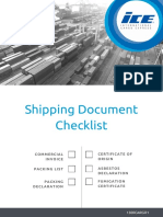 Shipping Document Checklist