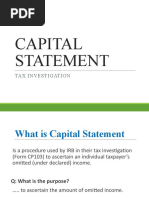 Capital Statement: Tax Investigation