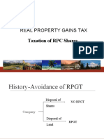 Real Property Gains Tax: Taxation of RPC Shares