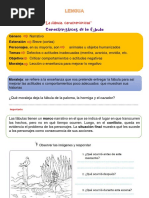 8.2 Lengua Características de La Fábula
