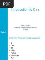 Introduction To C++: Julian Thijssen Computer Graphics and Visualization TU Delft