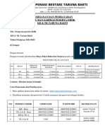 Pengumuman Sarpras KB TK 2021-2022