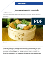 Aprenda A Receita de Croquete de Palmito Pupunha Do Capim Santo - Jornal O Globo