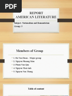 American Literature Report - Romaticsism Period - Group 5