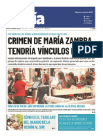 Diario El Día de Coquimbo, Chile 14-01-2020 Crimen de María Zambra Tendría Vínculos Narcos.