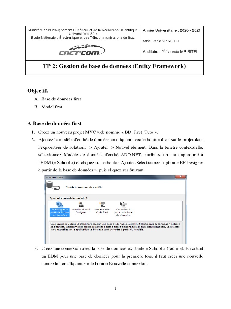 Tp 2 base de donn es entity framework download free pdf